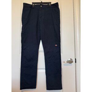 Dickies Navy Blue Skinny Straight Work Pants Mens 36x34 Work